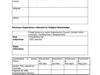 Geography Subject Knowledge Audit