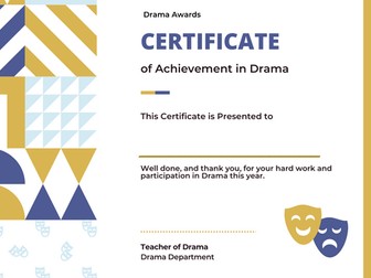 Drama Certificate