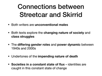 A Level English Literature Skirrid Hill & Streetcar Named Desire Revision