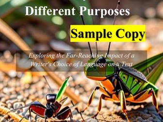 Same Story, Different Purposes- Exploring the Impacts of Writers' Language Choices- Sample Copy