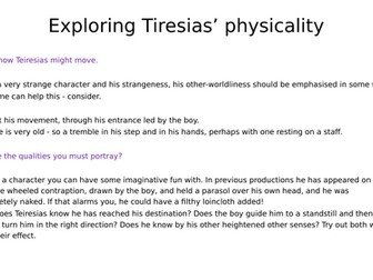 Antigone lesson - Tiresias essay focus