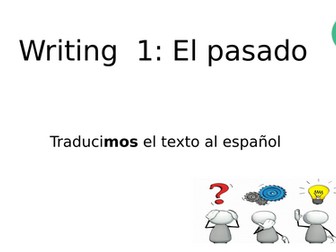 GCSE Spanish  writing Past tense