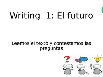 GCSE Spanish- Future writing- key verbs