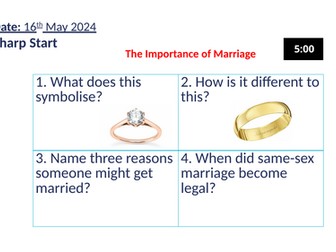 Marriage, Civil Partnerships and Cohabitation