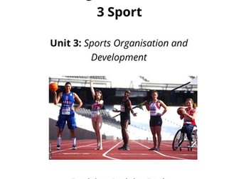 CTEC Sport Unit 3 Activity booklet + answers