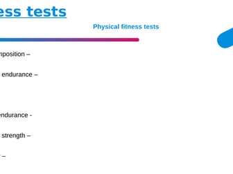 BTEC Tech Award - Sport (2022) Component 3 B2 Fitness Tests - Physical Components