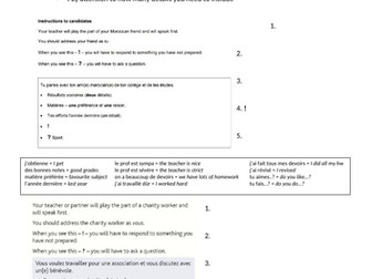 GCSE AQA Speaking Role Play & Photo Card Revision