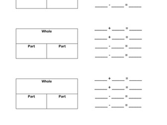 Add and Subtract Fact Family Recording Sheet