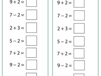 Year 1 To Add or Subtract 2 from an Odd number or Even number