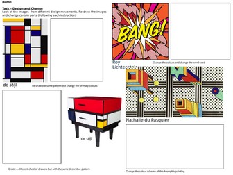 Design Movements Cover lesson/Quick re-design task.