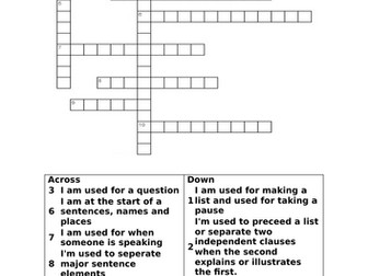 Punctuation Crossword