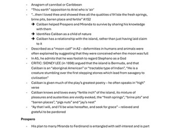 The Tempest revision notes