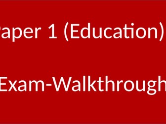 Paper 1 - GCSE Sociology Exam Walkthrough Power Point (Education)
