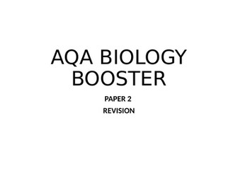 AQA Biology Paper 2 Revision Booster 2025