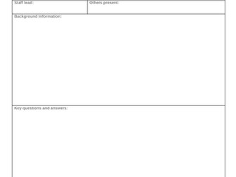 Telephone or Meeting Record