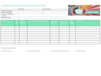 Transition SEND Information Sheet