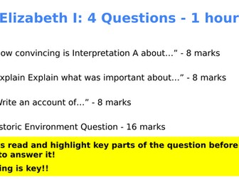 AQA Elizabeth - How to answer...