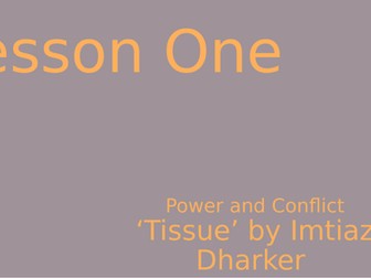 'Tissue' by Imtiaz Dharker Analysis