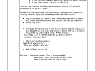 Silent Movies KS3 Drama Scheme