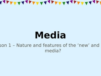 AQA A Level Sociology: Media (28 lessons & resources)