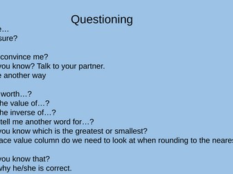 Mental maths warm ups