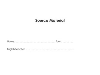 KS3 Reading End of Year Exam/Assessments