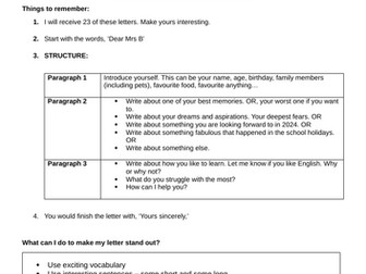 Letters of Introduction - New Classes