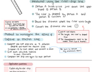 Biology required practical - reaction times