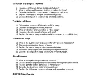 Oxford AQA Psychology Revision Questions