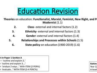 A Level Sociology - Education KO