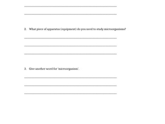 Year 7_Microorganisms_Worksheet