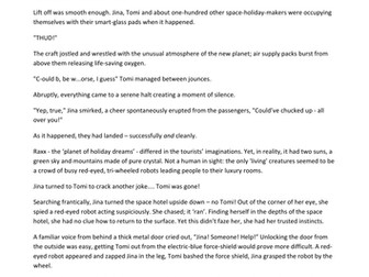 Fiction narrative writing scheme of work