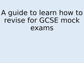 A guide for GCSE subject specific revision strategies