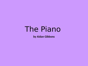 English - The Piano by Aidan Gibbons