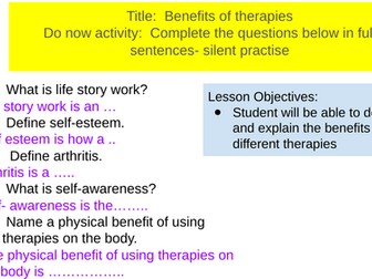 RO34 Topic 1 OCR B Cambridge Nationals Health and Social Care