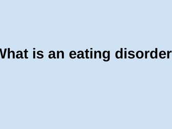 Eating disorder