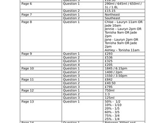 Maths Workbook Vocational Hairdressing (With Answer Sheet)