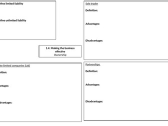 Edexcel 9-1 Business 1.4 Knowledge Organiser