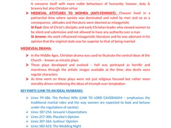 The Merchant's Tale - Summary Revision Sheets