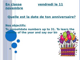 Quelle est la date de ton anniversaire?