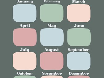 Boho  Simple Classroom Birthday Poster