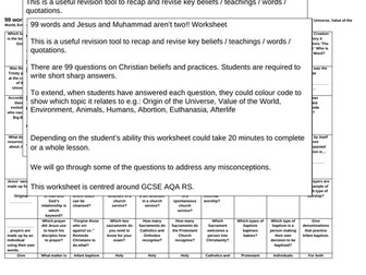 GCSE RS AQA Christianity revision