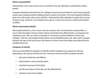 Health & Social Care R033 Life Stages & Factors Part 1 Older Adulthood  J835 OCR Cambridge Nationals