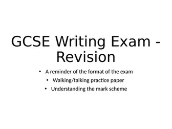 New AQA French GCSE Writing Sample Paper - walking talking mock