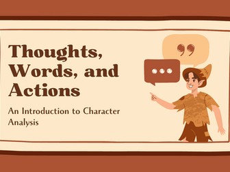 Character Analysis Complete Lesson