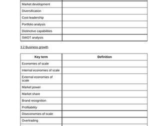 Edexcel - Theme 3 Keys Terms