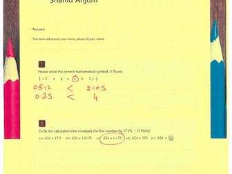 FS Maths L2 Numbers Solved Test Rev Exam