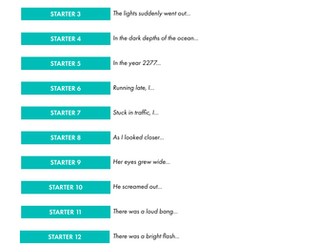 Creative Writing Prompts and Activities