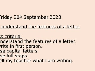Features of a letter