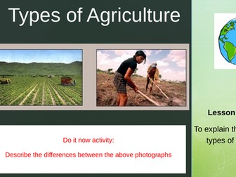 Types of Agriculture - iGCSE Environmental Management